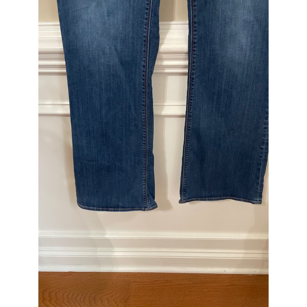 American Eagle Super Stretch Artist Flare Jeans Size 14 Long Medium Blue Wash - Picture 4 of 8